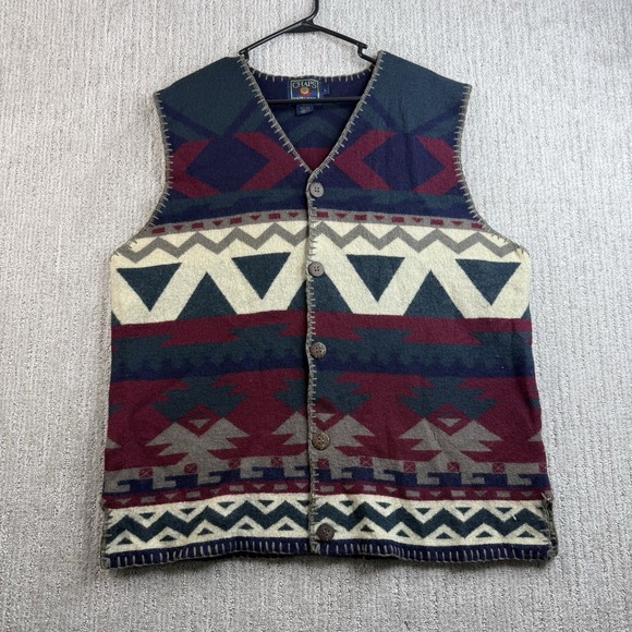Ralph Lauren Other - Vintage Chaps Ralph Lauren Aztec Wool Vest Men's Size Large Hong Kong